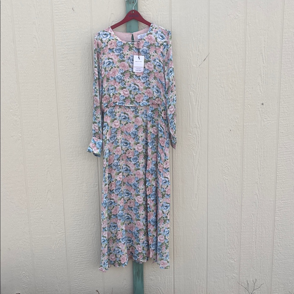 & OTHER STORIES Floral Printed Pastel Maxi Dress size 8